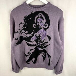 Teddy Fresh Magic The Gathering Sweater Women Small Liliana of the Dark Realms